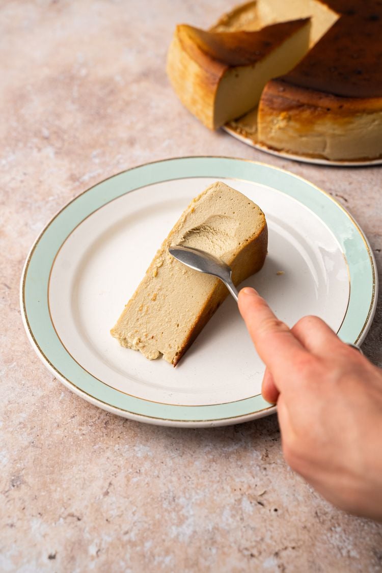 Baskische cheesecake pistache