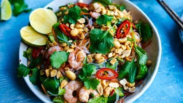 Vietnamese salade met garnalen