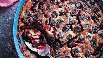 Foto van kersenclafoutis