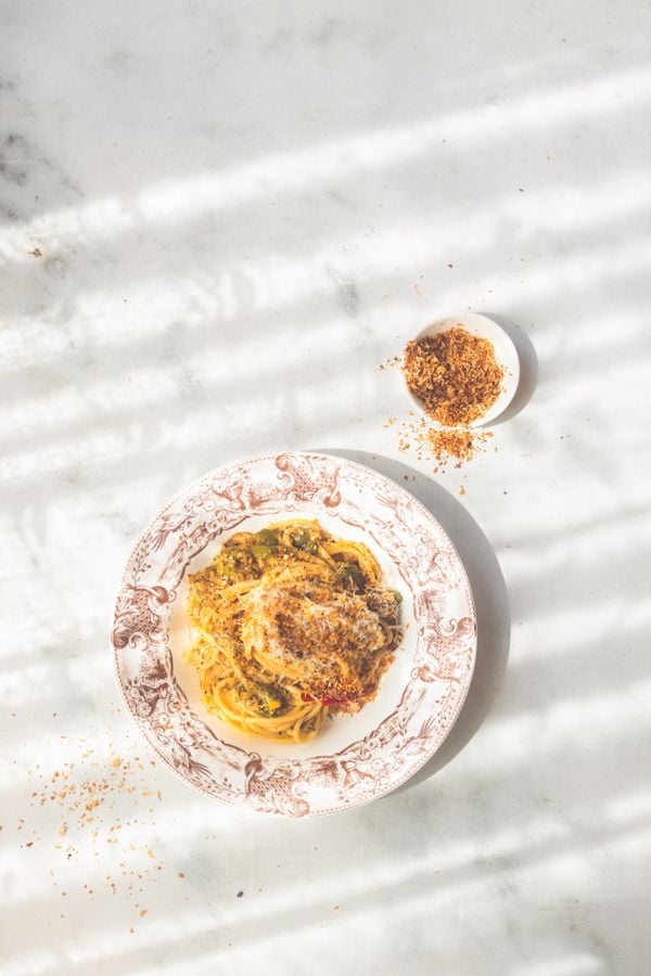 zomerse pasta met courgette