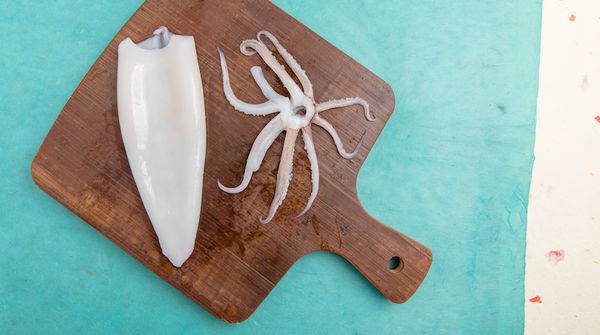 Cleaning squid