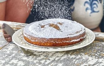 torta de santiago (amandeltaart met Limoncello)