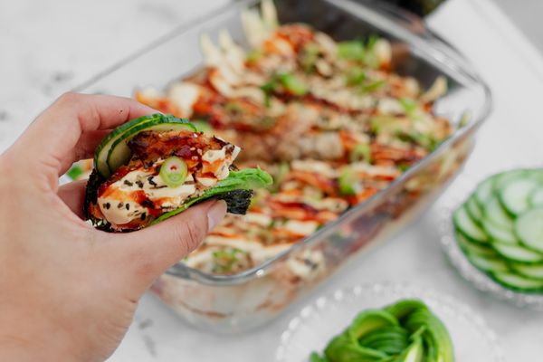 Sushi bake met zalm