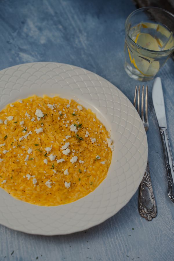 orzo met pompoen