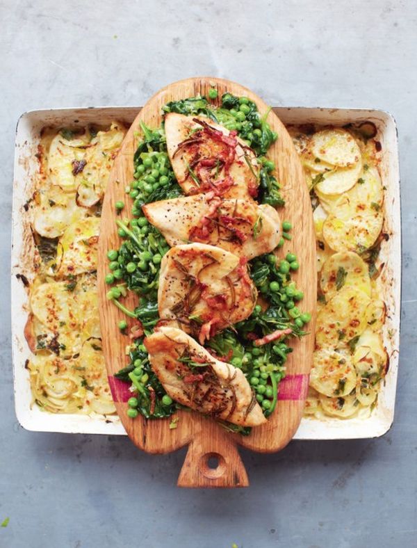 Afbeelding van aardappelgratin van Jamie Oliver voor aardappel weekmenu