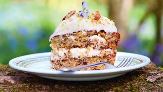 hummingbird taart op een schotel