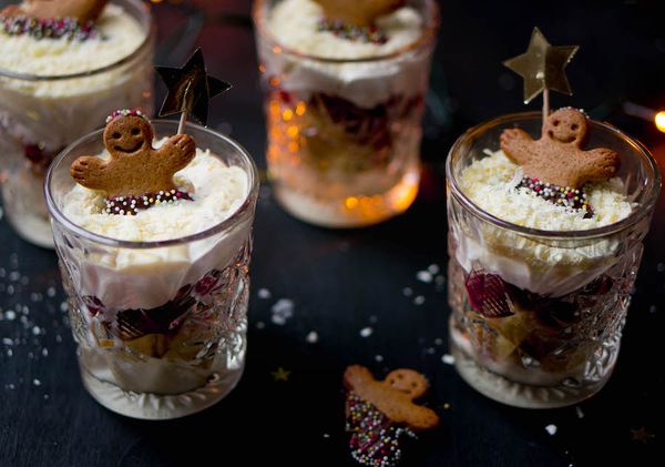 trifle in glaasjes kerst