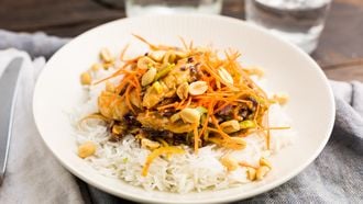 hartige gerechten met pindakaas