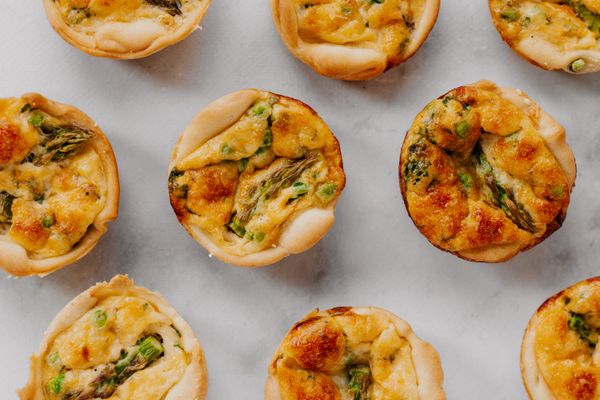 Mini quiches met doperwten
