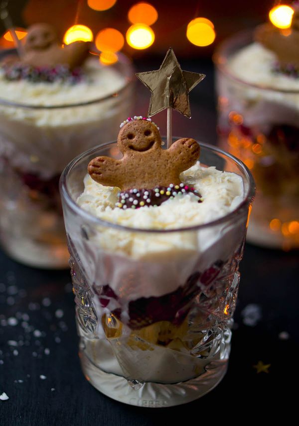 trifle in glaasjes kerst