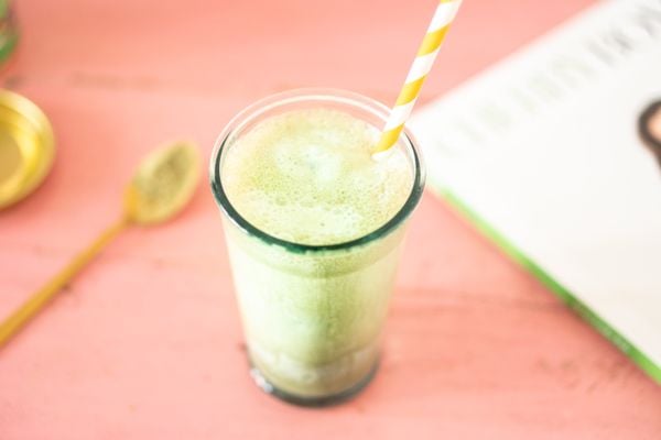 Iced matcha latte