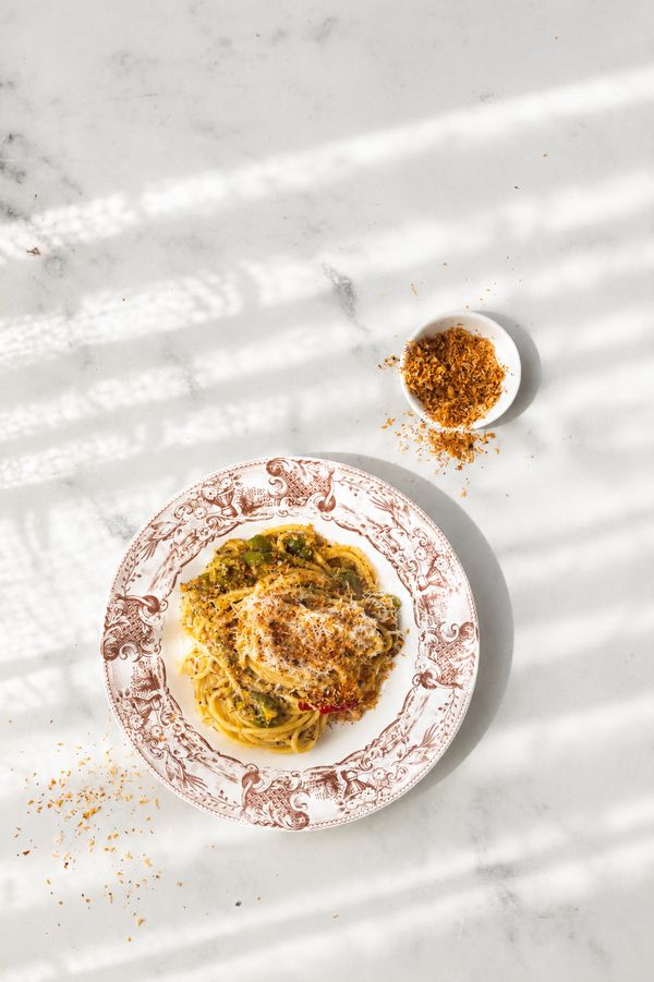 Spaghetti recept / zomerse pasta met courgette