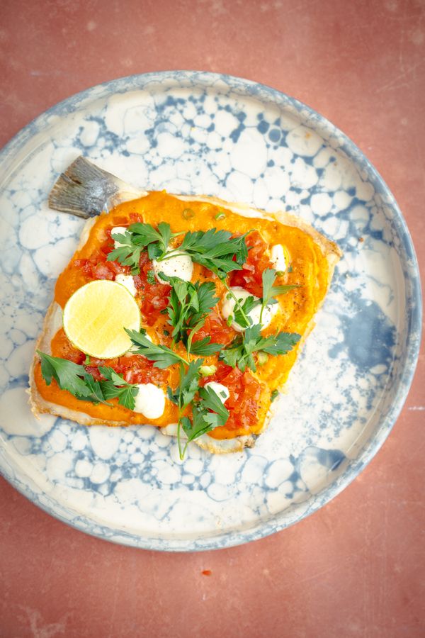 Dorade met piri piri-saus