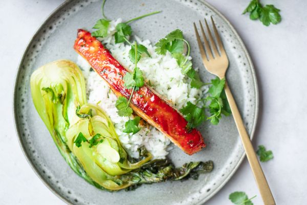 Zalm met gochujang en honing