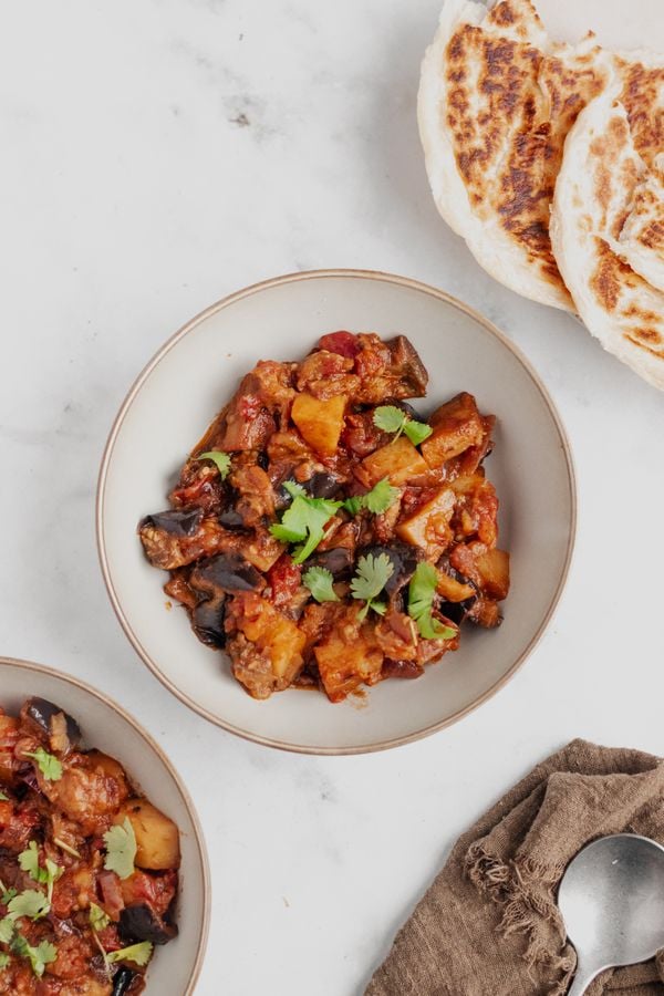 Auberginecurry | aubergine curry | curry recept