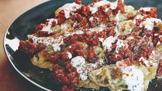 Afghaanse mantu dumplings