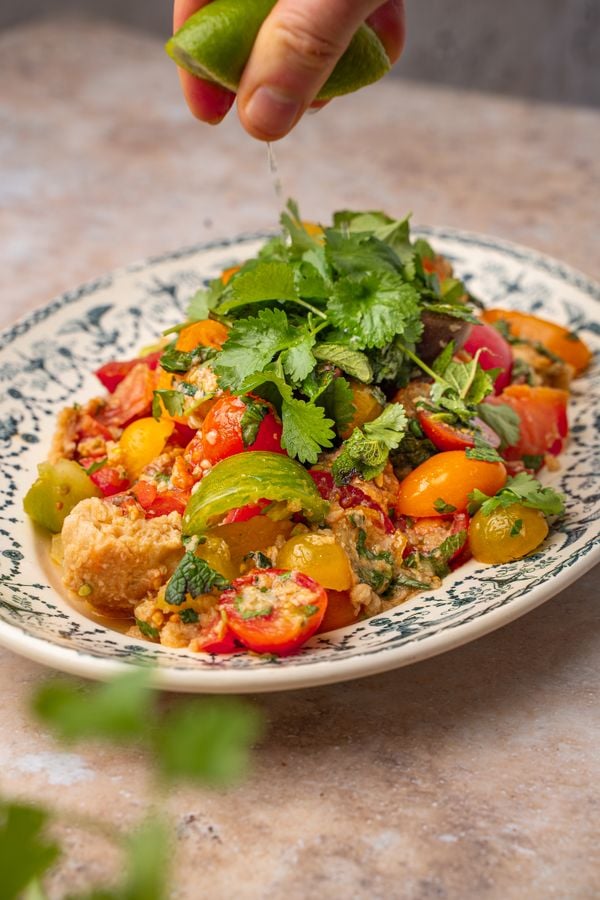 Asian style panzanella