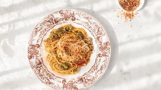 Zomerse pasta met courgette / spaghetti recept