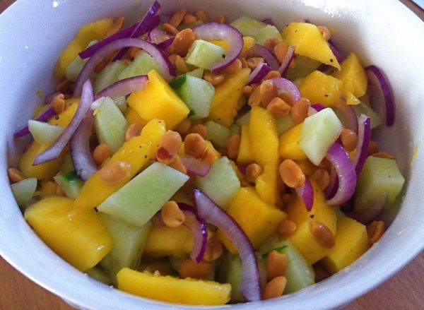 mango salade met komkommer