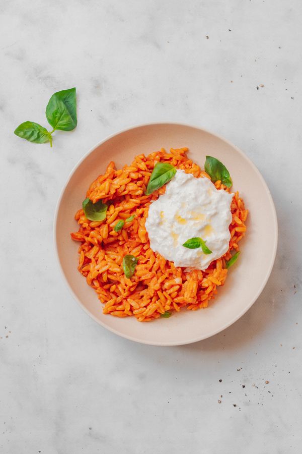 Orzo alla vodka met burrata | makkelijke pasta
