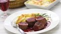 venison steak with creamy baked potato