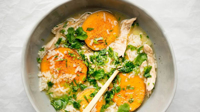 Snelle kippensoep met rijst