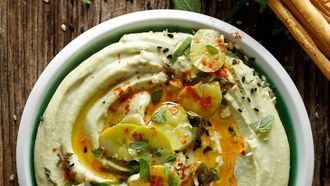 Recept voor zelfgemaakte hummus met tuinbonen