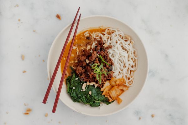 Dandan noodles in krachtige bouillon