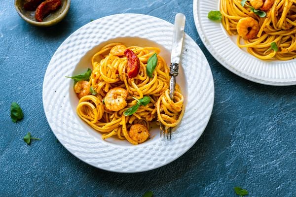 pasta met zongedroogde tomaten