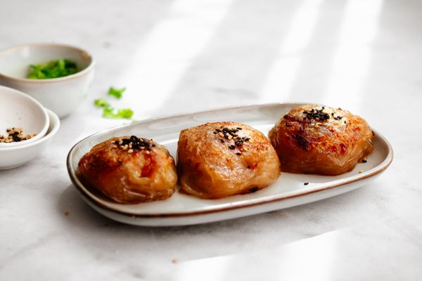 Glutenvrije dumplings met kipgehakt