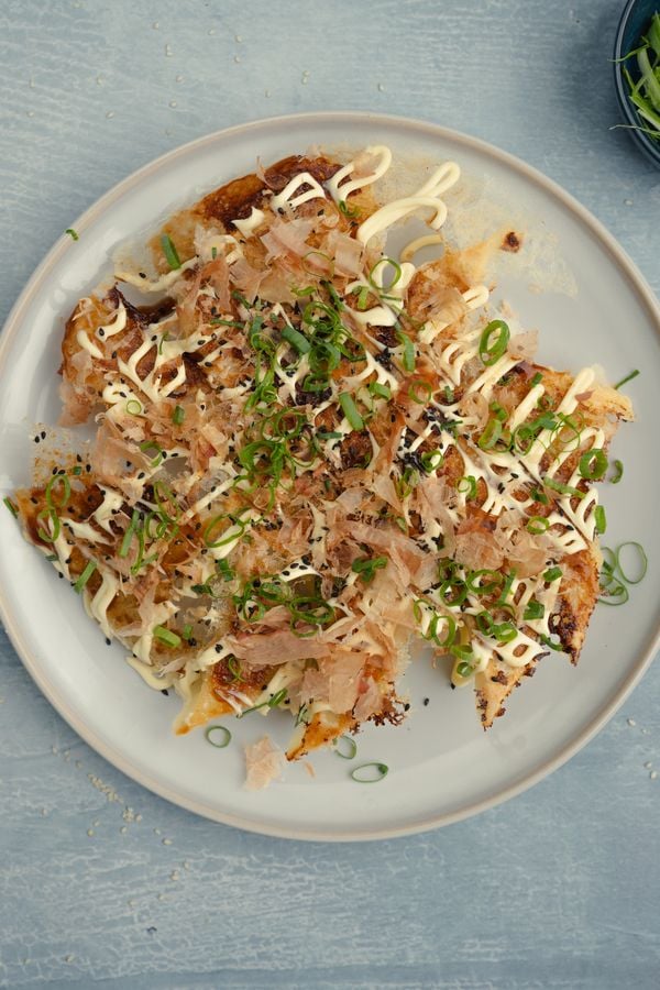 Dumpling recept / pot sticker dumplings okonomiyaki style