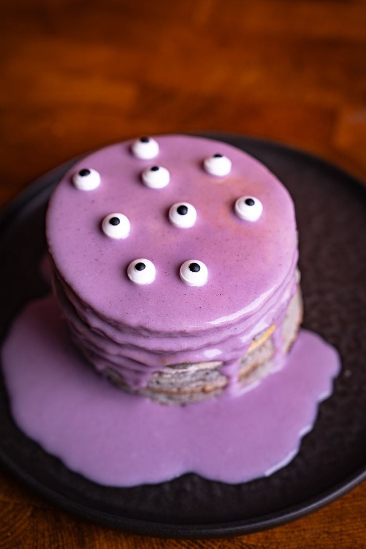 Halloween ube pannenkoekjes