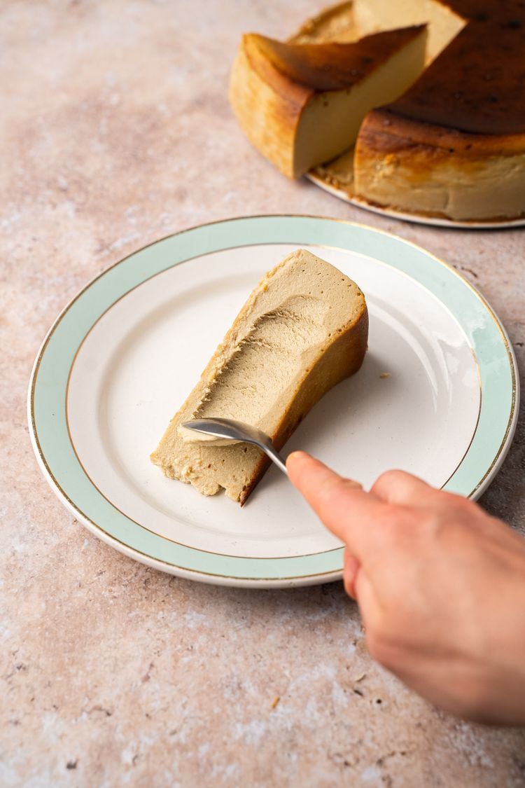 Baskische cheesecake pistache