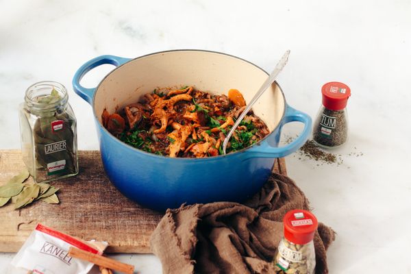 Paddenstoelen bourguignon