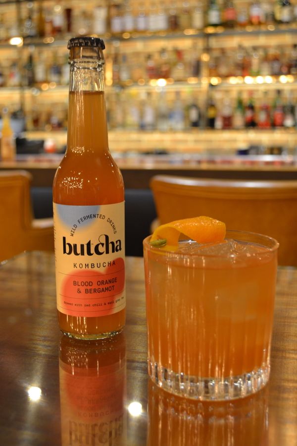 Alcoholvrije cocktail met kombucha