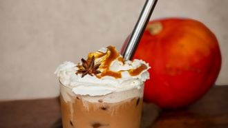 Pumpkin spice bubbel tea