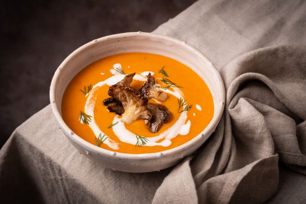 zoete aardappelsoep met gochujang