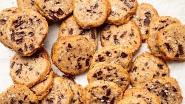 shortbread cookies met chocolade