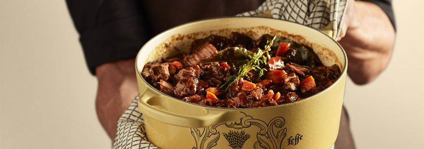 Stoofpot met rundvlees, bruin bier en appelstroop