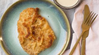 Schnitzel met biermayonaise
