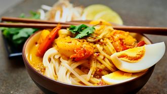 Aziatische laksa soep