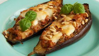 aubergine uit de oven met kaas