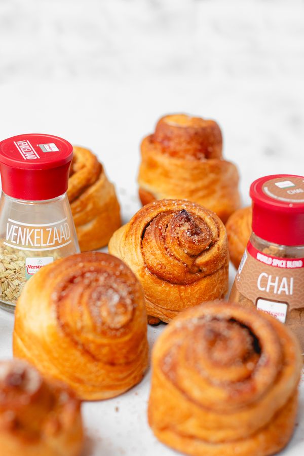 Chai cruffins met croissantdeeg