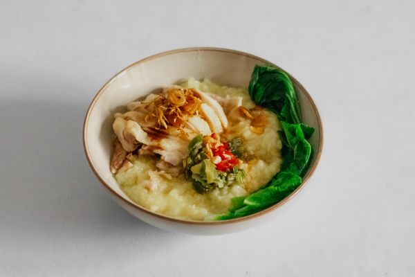 Rice porridge | Aziatische rijstpap | hainanese chicken rice congee fushion