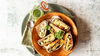 Vega breakfast burrito