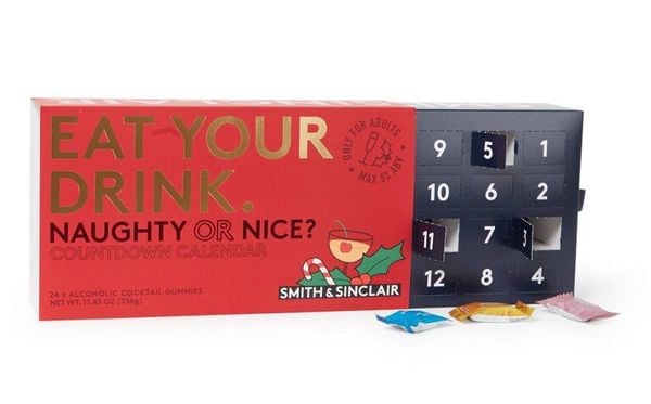Advent calendar for foodies with cocktail winegums