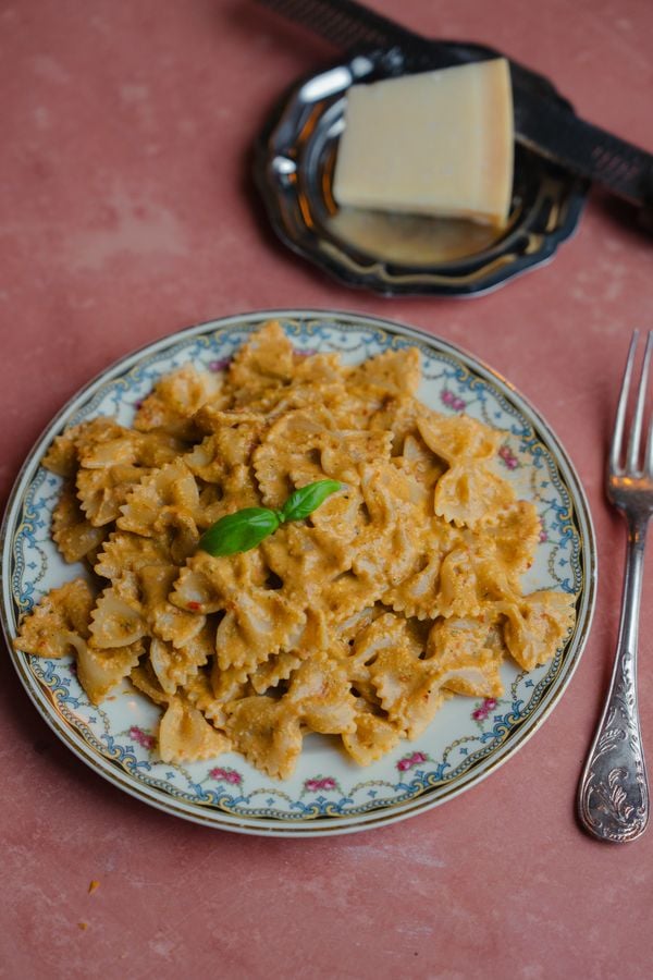 Pasta pesto tomaat
