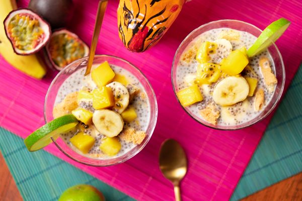 Tropische trifle met mango