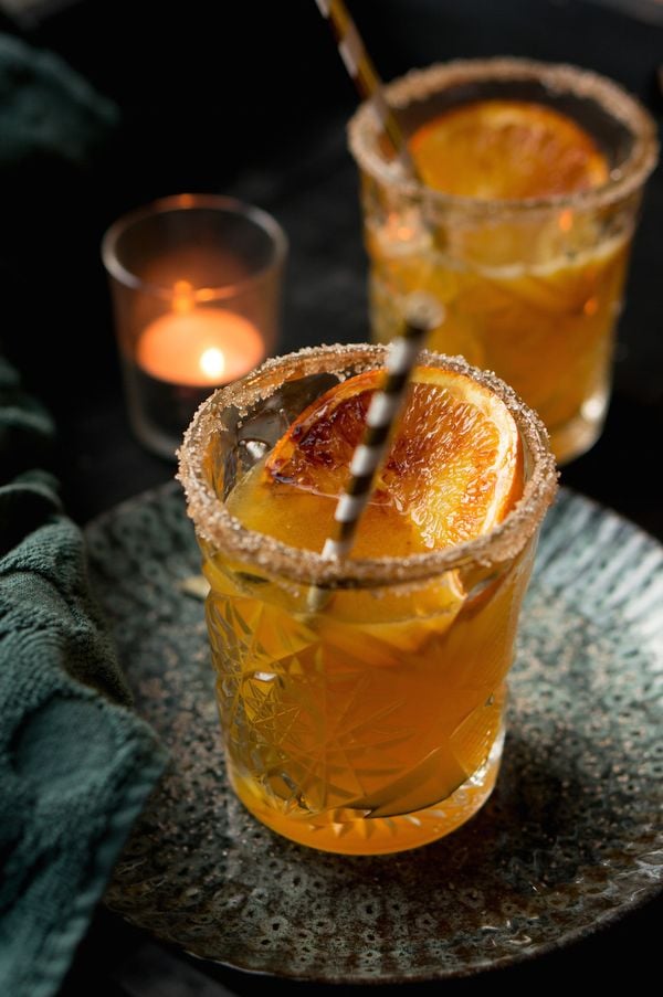 winter cocktail with orange