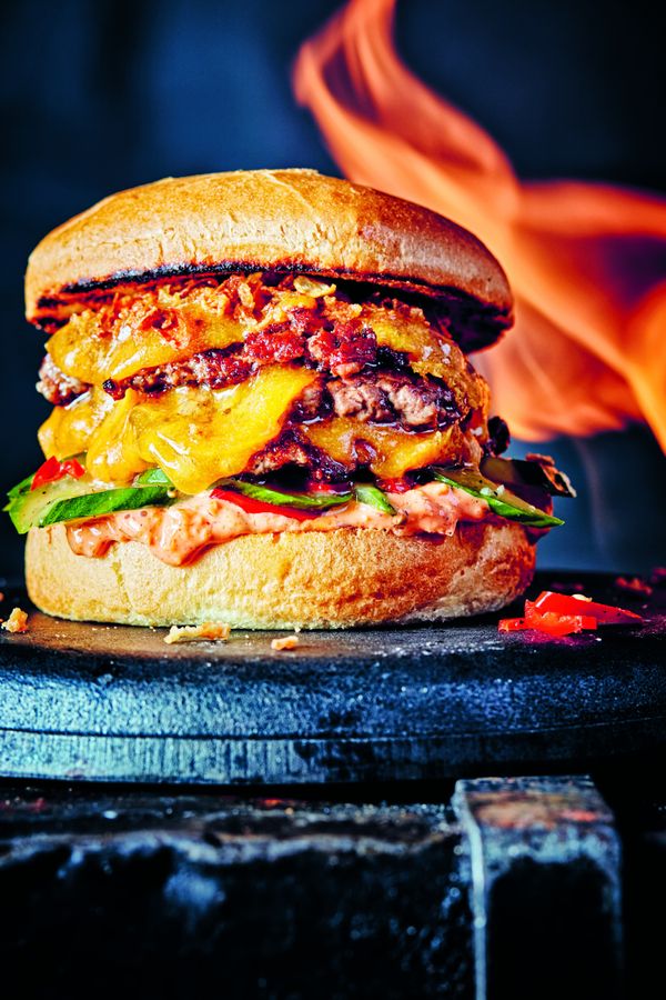 kimchi smash burger van de barbecue